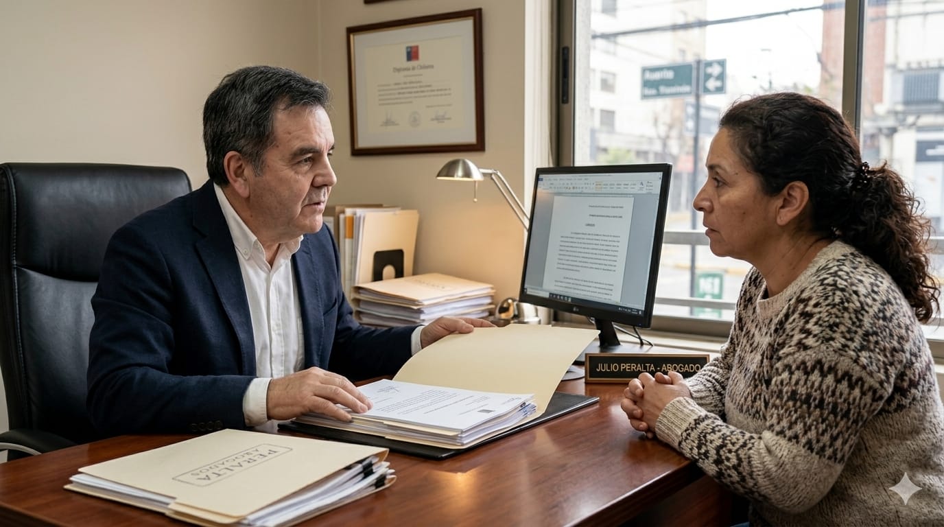 Julio Peralta atendiendo a cliente